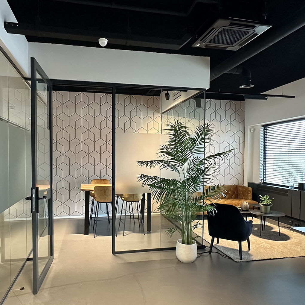 kantoorruimte met akoestische wandpanelen